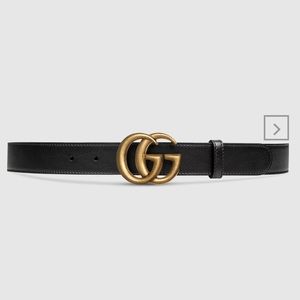 Gucci Leather belt with Double G buckle